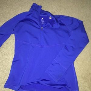 adidas electric blue quarter zip